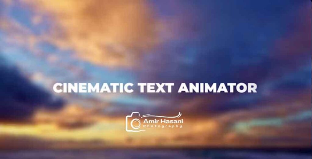 دانلود پریست پریمیر انیمیشن متن Cinematic Text Animator