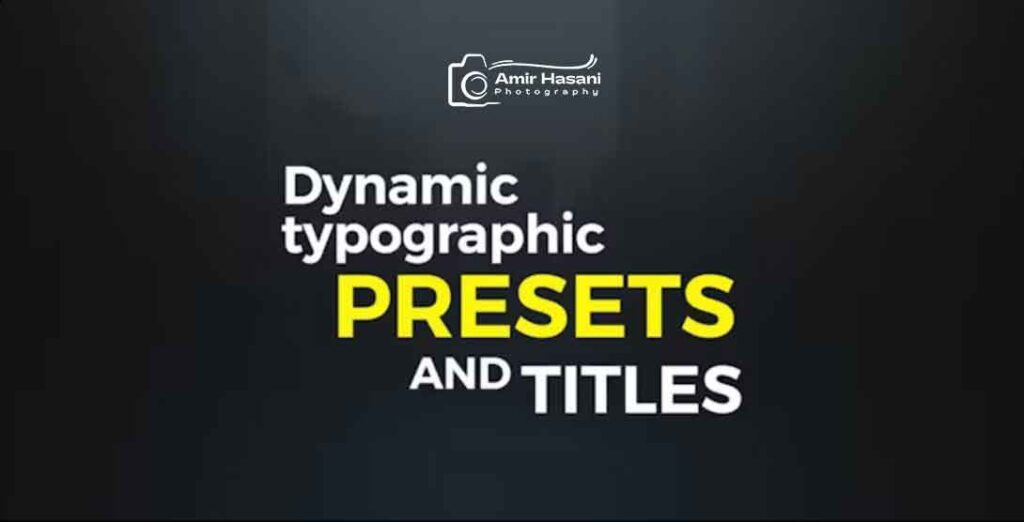 دانلود پریست پریمیر Dynamic Typographic تایپوگرافی
