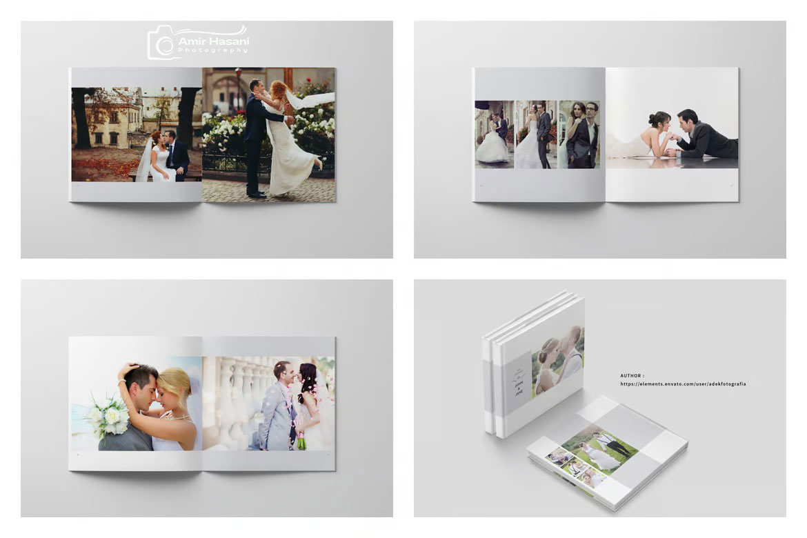 دانلود قالب آلبوم عروسی حرفه‌ای Wedding Album Template