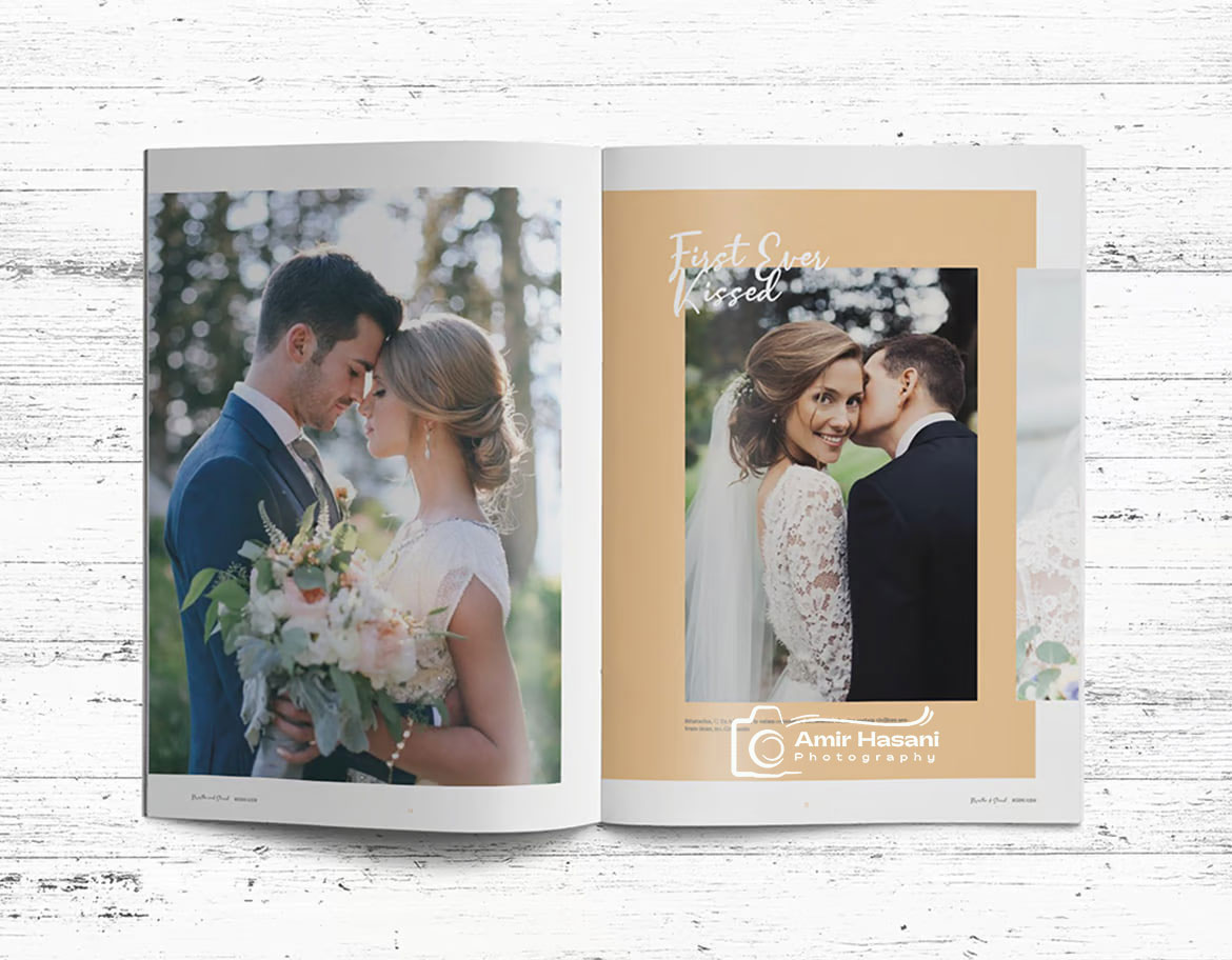 دانلود قالب PSD و InDesign آلبوم عروسی Wedding Album