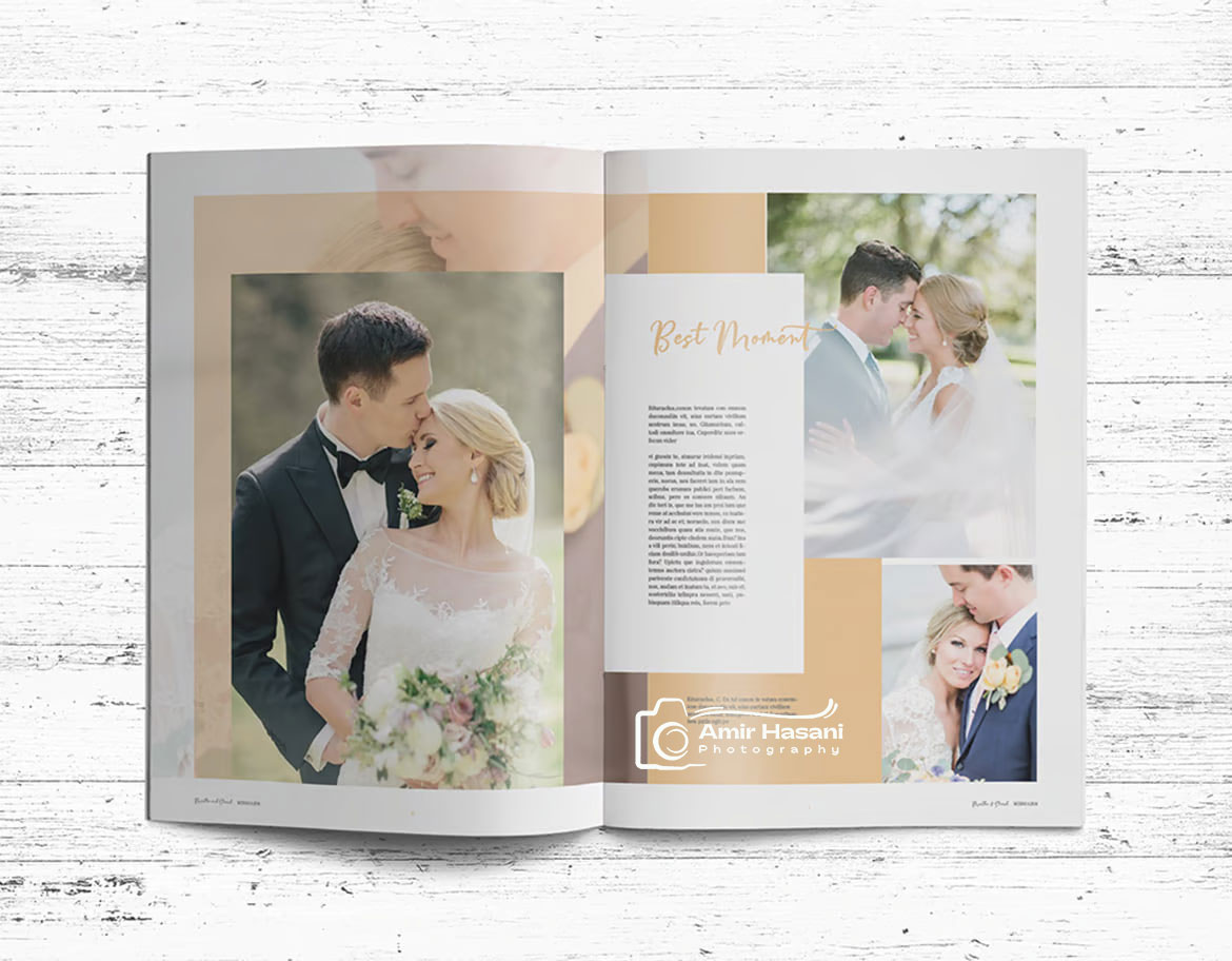 دانلود قالب PSD و InDesign آلبوم عروسی Wedding Album