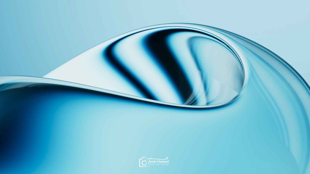 دانلود پس‌زمینه انتزاعی شیشه‌ای آبی Gradient Glass Background با کیفیت بالا