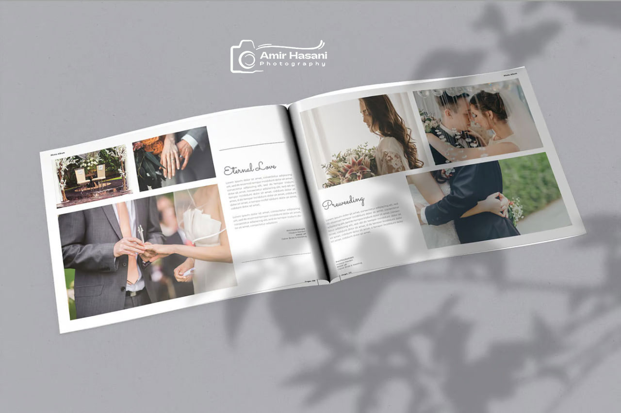 دانلود قالب آلبوم عکس عروسی مدرن، Modern Wedding