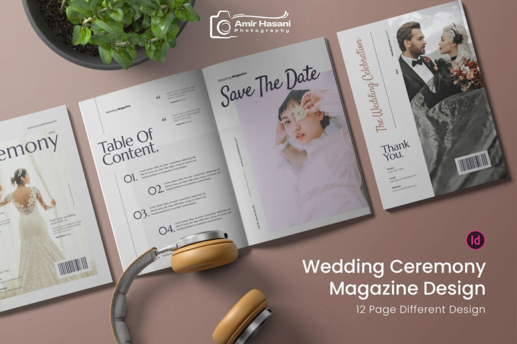 دانلود قالب مجله مراسم عروسی، Wedding Ceremony Magazine