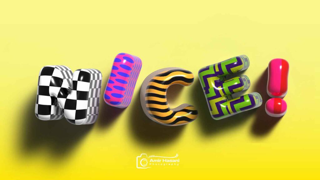 دانلود افکت متنی سه‌بعدی Colorful 3D Text Effect