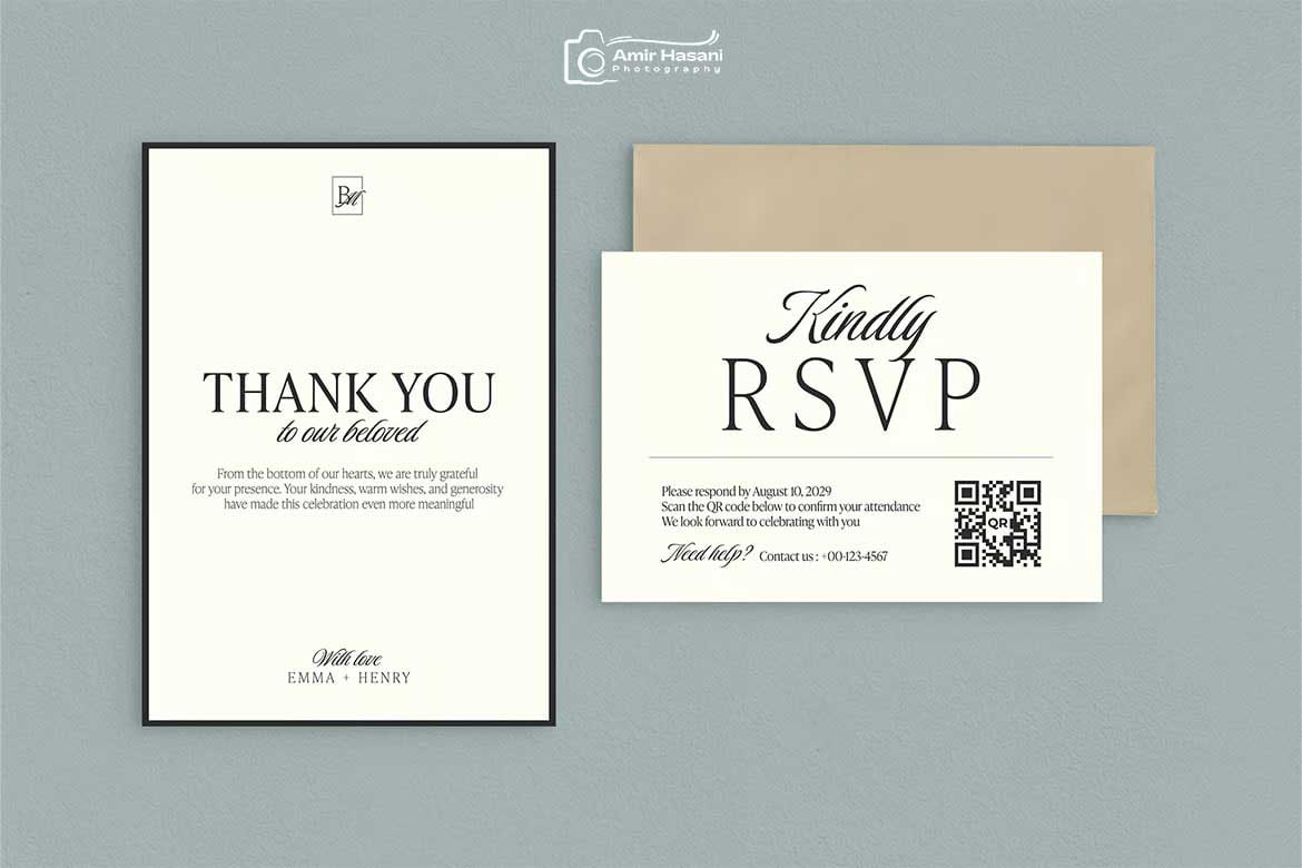 دانلود ست لوازم چاپی مراسم عروسی Wedding Stationery Set