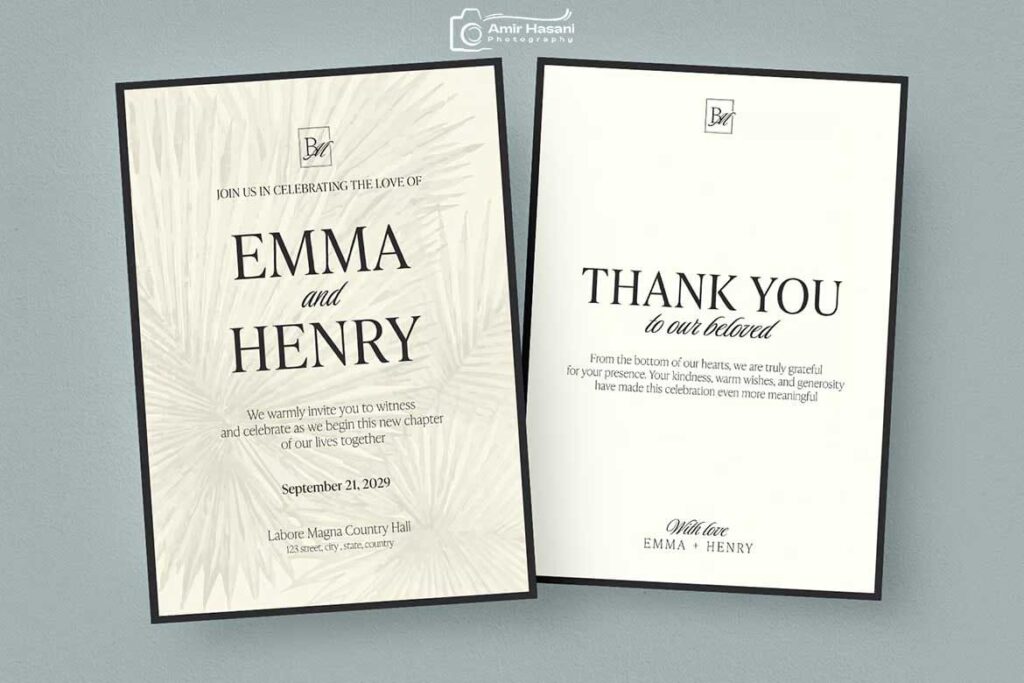 دانلود ست لوازم چاپی مراسم عروسی Wedding Stationery Set 