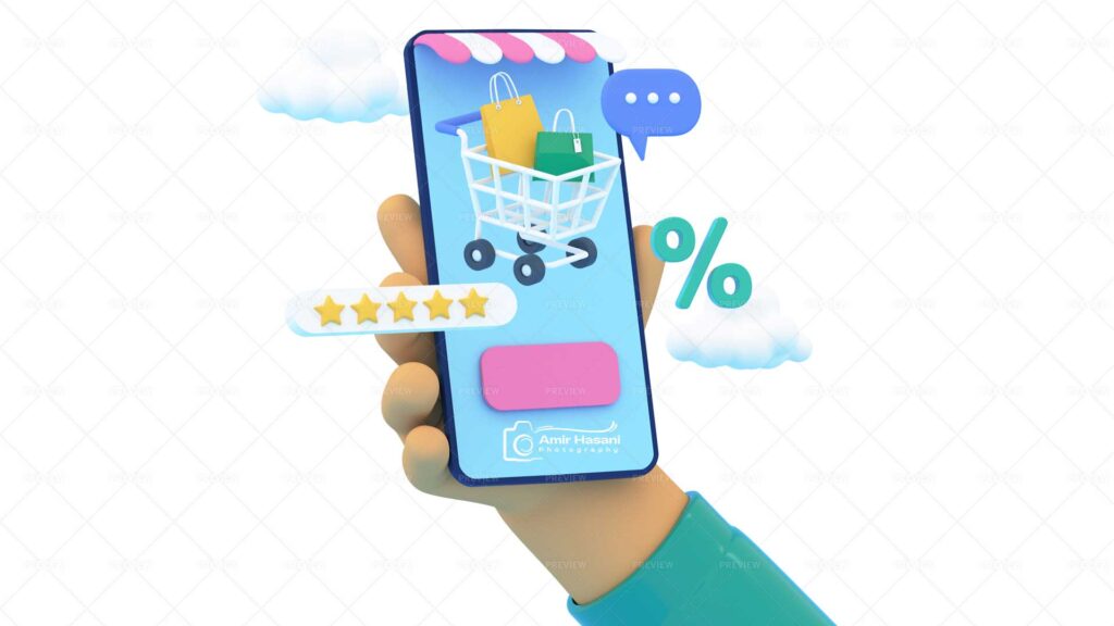 دانلود تصویر PNG اپلیکیشن خرید آنلاین