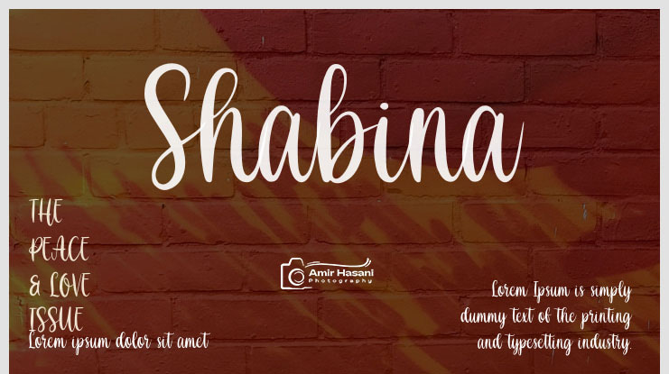 دانلود فونت انگلیسی Shabina