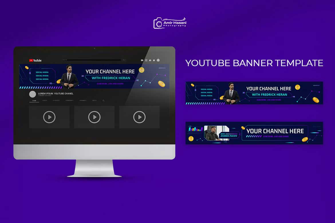 دانلود بنر یوتیوب بیت کوین