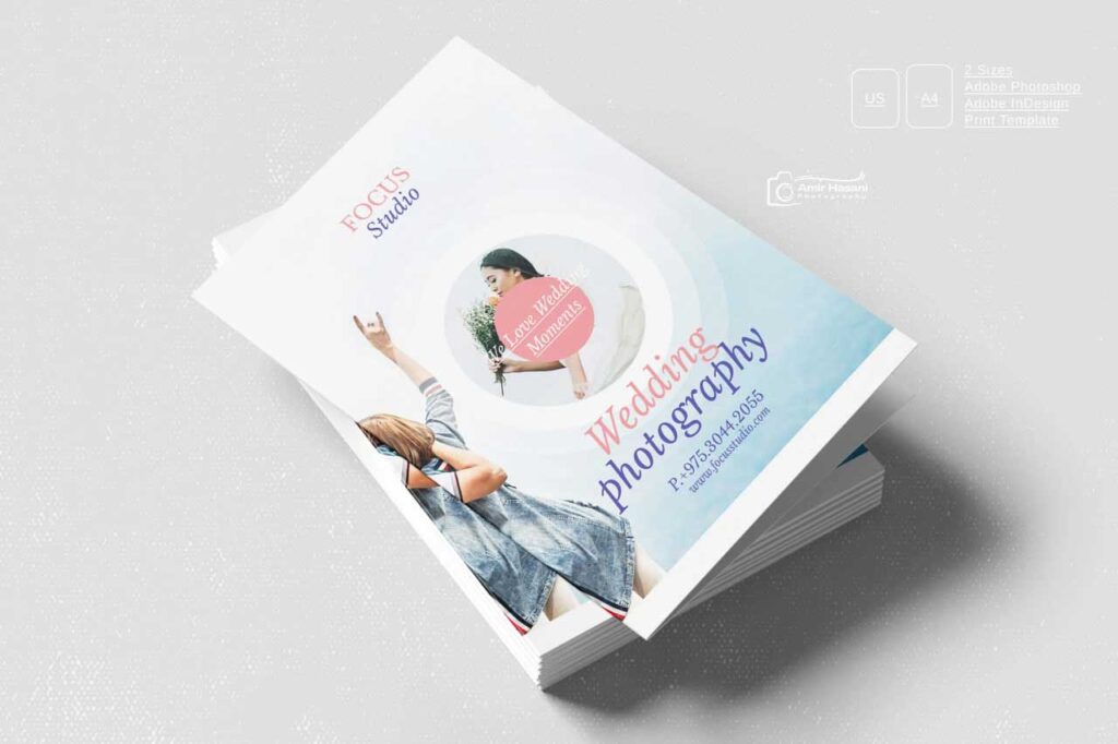 دانلود قالب بروشور دو لت عروسی
